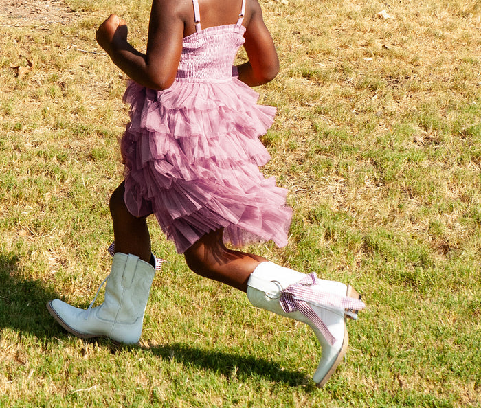 Texas A&M 150th Anniversary Lil' Lane Girls Boots - Matte White Lane Boots