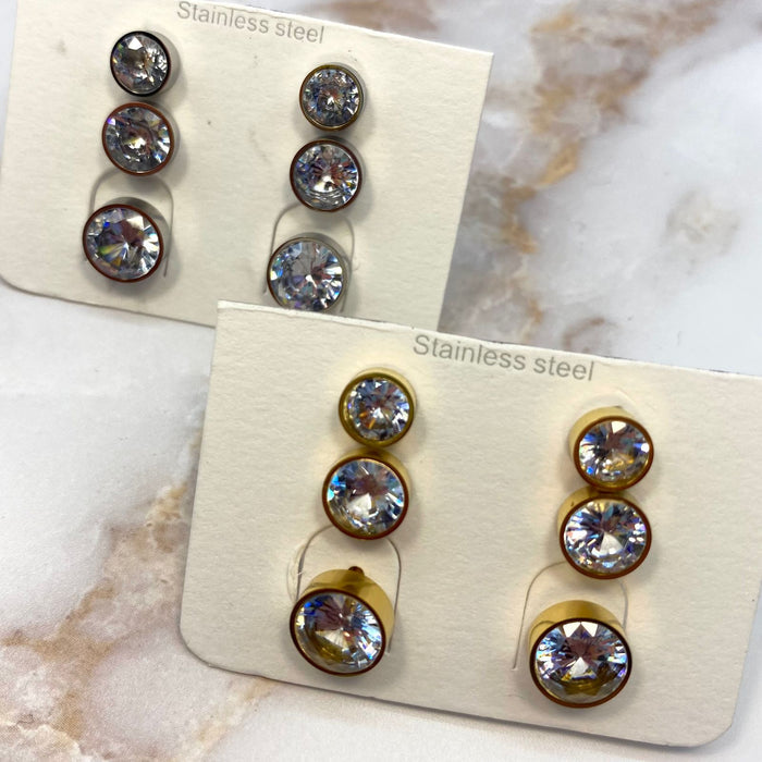 tris orecchini punto luce - Iride shop - accessori donna