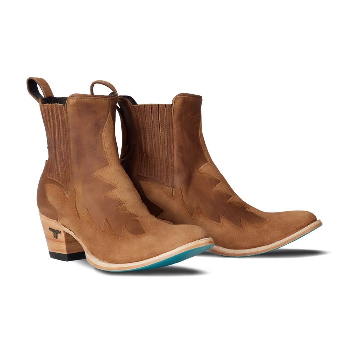 Western Chelsea Bootie - Toffee Suede **Final Sale** Ladies Bootie Toffee Suede Western Fashion by Lane