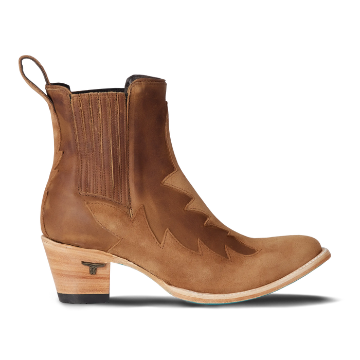 Western Chelsea Bootie - Toffee Suede **Final Sale** Ladies Bootie Western Fashion by Lane