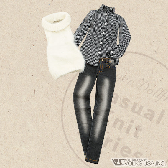 White Mohair Holterneck Set