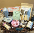 Zen Meditation Ritual Kit with soap, tea, ritual oil, candle, incense and mala beads
